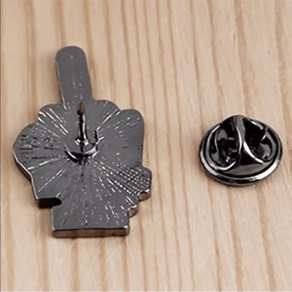 🆕 ENAMEL PIN Over My Dead Body Middle Finger - Picture 4 of 4